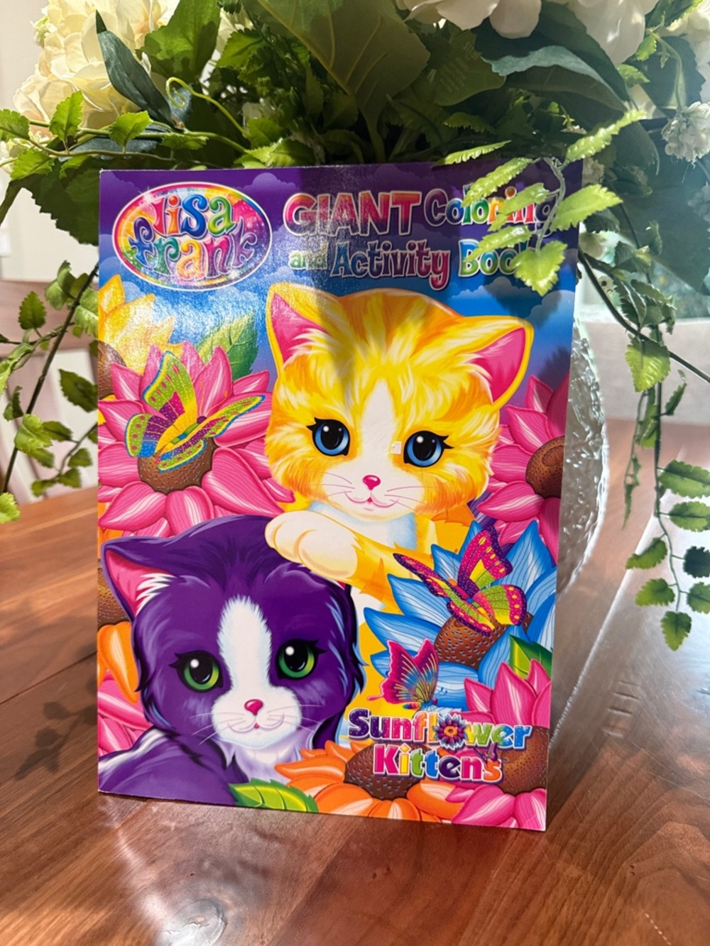 Lisa frank Sunflower Kittens Activity Coloring Book NWOT